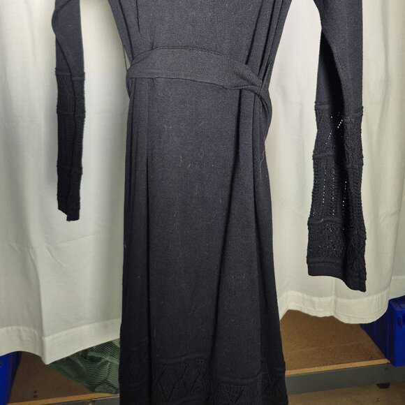 Women's Prana Black Knit Dress with Pretty Details. Size Small - Picture 3 of 3
